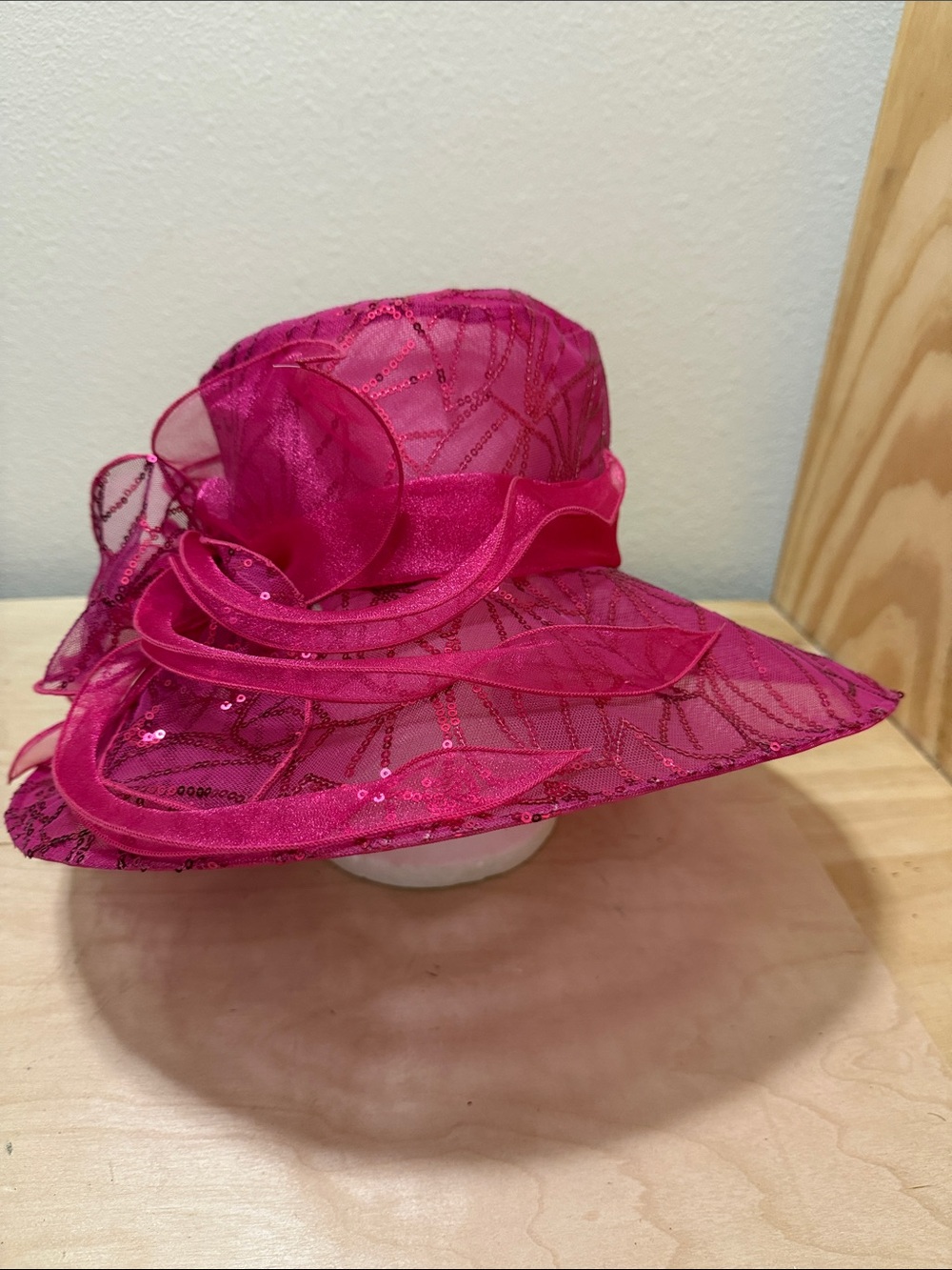 Fushia SS vintage church hat